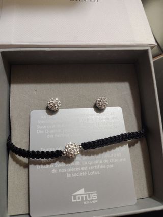pulsera y pendientes lotus