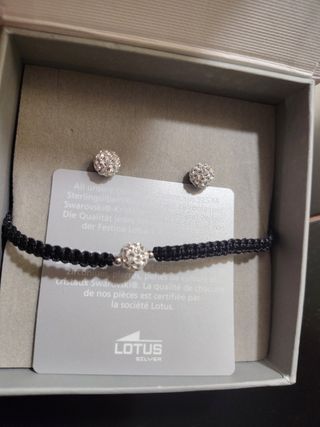 pulsera y pendientes lotus