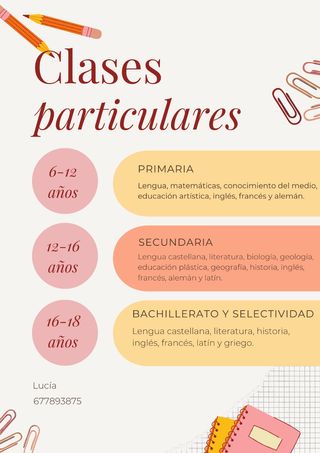 CLASES PARTICULARES A DOMICILIO