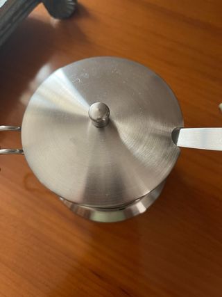 Juego de té cristal y acero