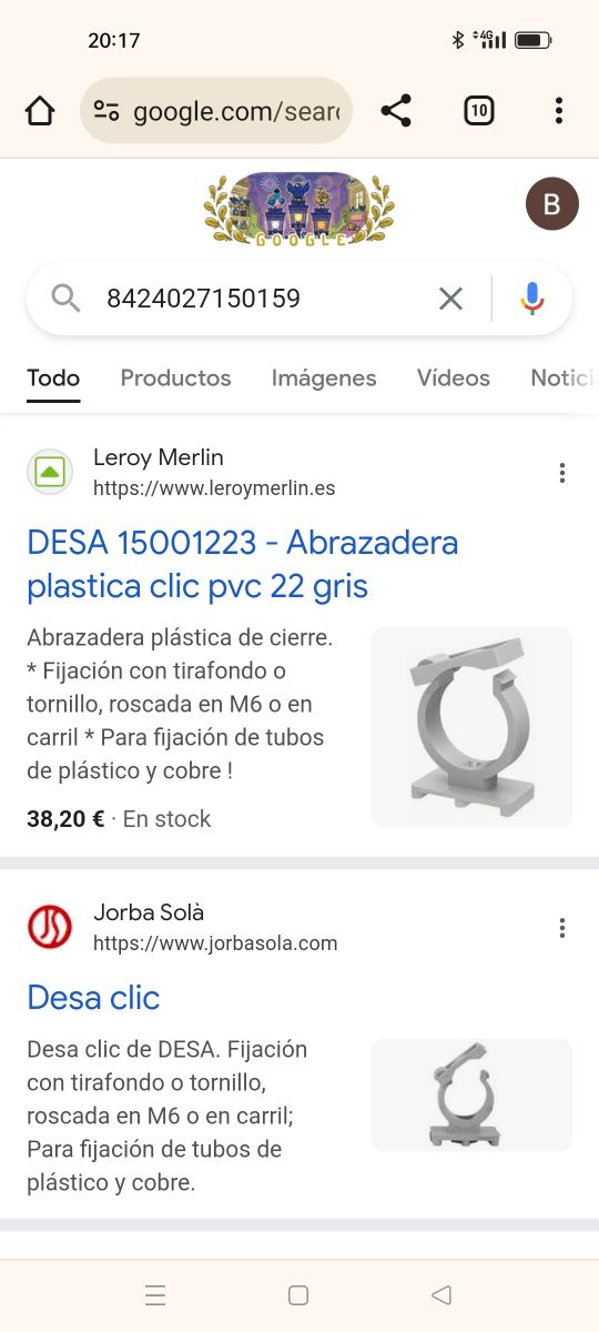 Caja 50 Uds. Abrazadera PVC 28