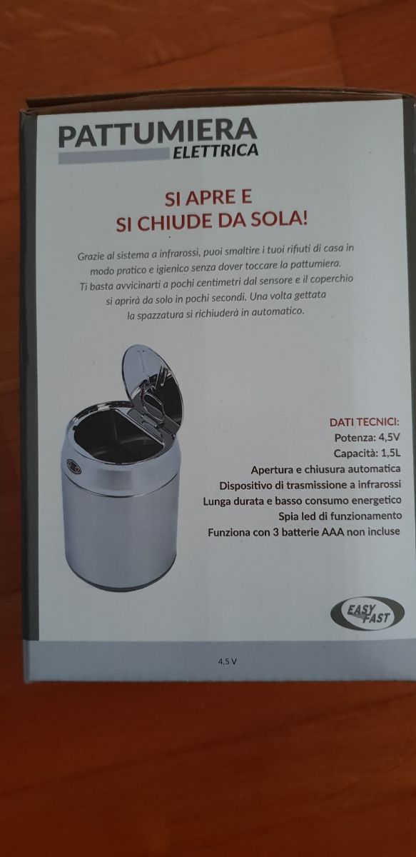 Mini pattumiera automatica da tavolo