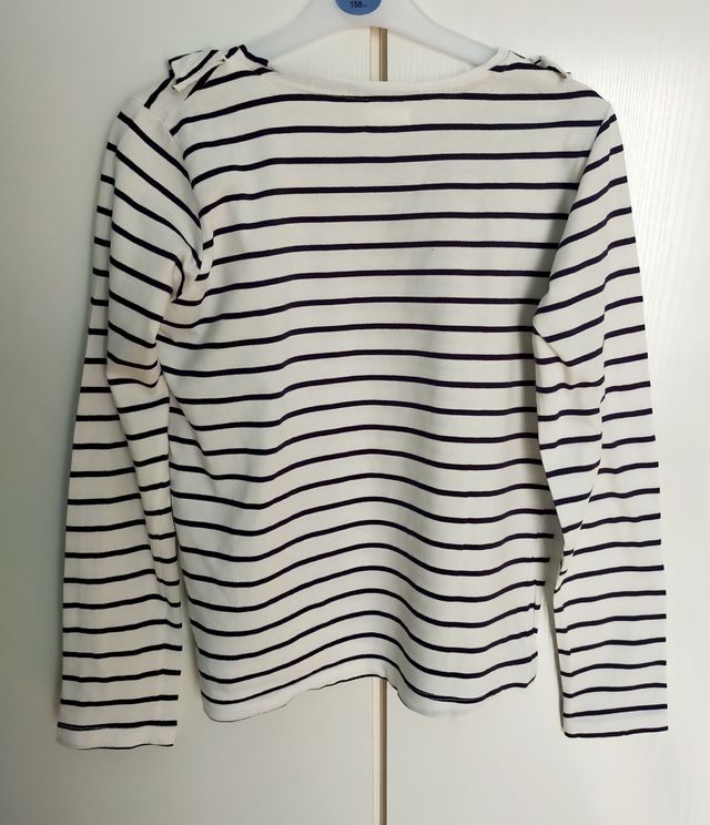 Camiseta manga larga a rayas y volantes UNIT KIDS