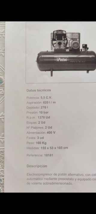 Compresor aire Fini Advanced 270 Litros