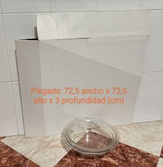 Cocina solar tipo panel, olla y vidrios