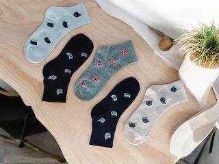 5pares de calcetin con dibujo de gato