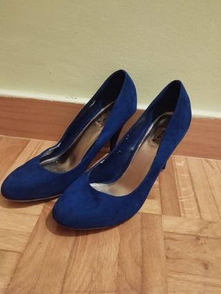 Zapatos tacon azul