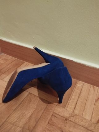Zapatos tacon azul