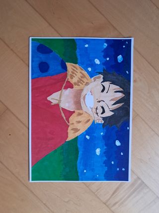 Stampa A4 disegno Luffy