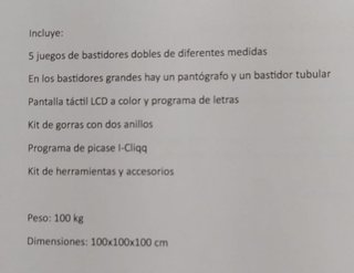 Bordadora COS ( UN CABEZAL Y 9 COLORES)