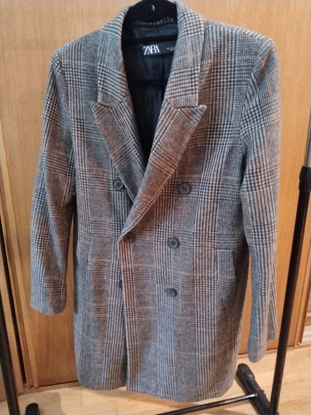 Chaqueta de lana cuadros