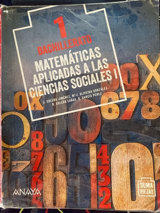 Libro de Matemáticas aplicadas 1º Bachillerato