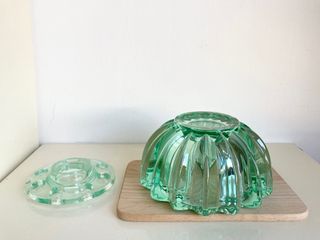 Scatola vetro con coperchio vintage - Mid Century