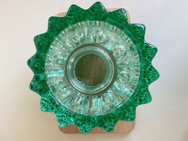 Scatola vetro con coperchio vintage - Mid Century