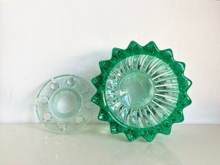 Scatola vetro con coperchio vintage - Mid Century