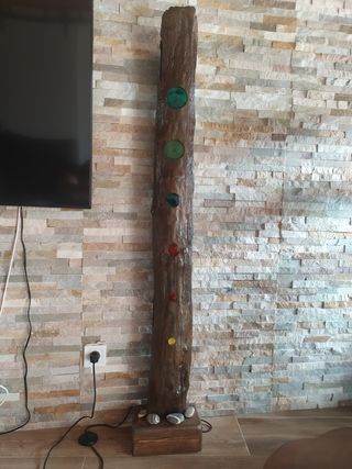 Lámpara pie artesanal 