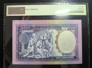 Billete 1000 escudos Portugal PMG 58 