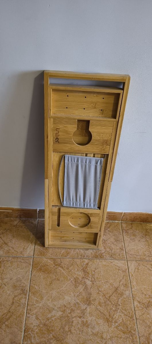 Bandeja de bambú bañera, cama.