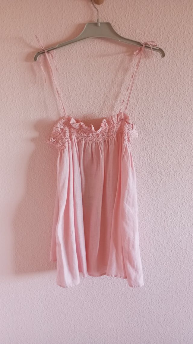 Top de tirantes rosa