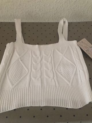 Top blanco sin estrenar S/M con etiqueta