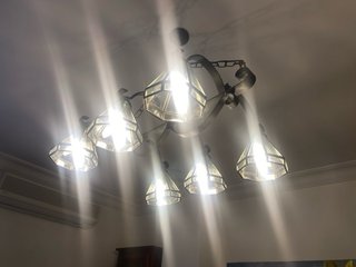 Lámpara de forja de techo