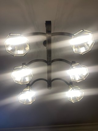 Lámpara de forja de techo