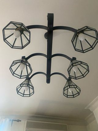 Lámpara de forja de techo