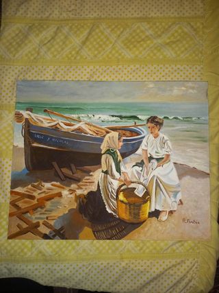 Cuadro mujeres con barca