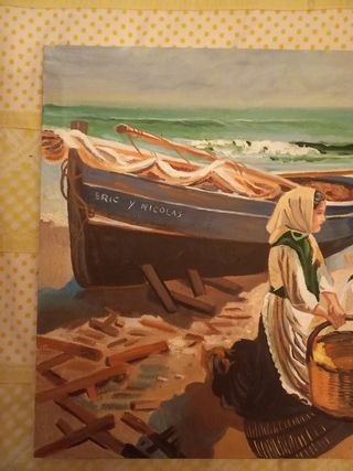 Cuadro mujeres con barca