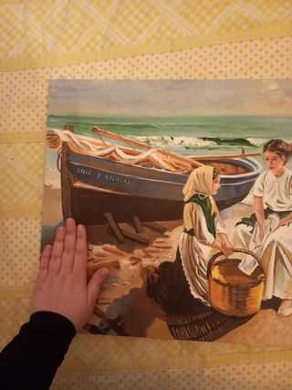 Cuadro mujeres con barca