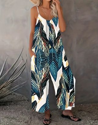 Mono largo señora hojas