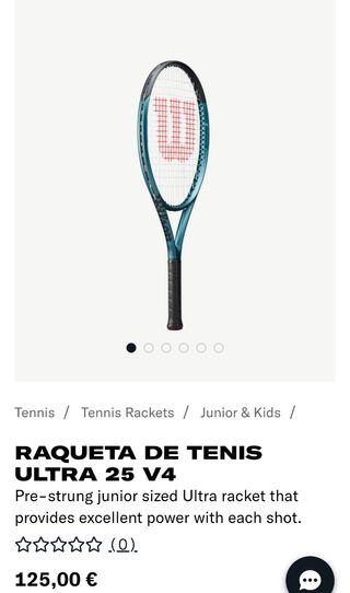 Raqueta Wilson Ultra 25 v4 cordaje Luxilon Smart