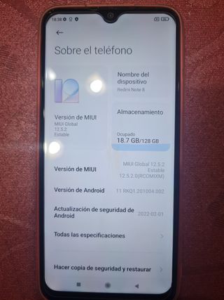Se vende Xiaomi redmi Note 8 de 128G