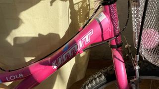 bicicleta rosa infantil