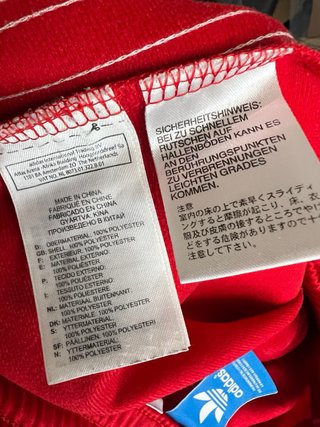 Pantaloni Adidas Firebird Rosso Bianco S