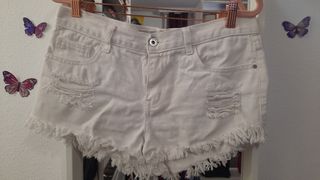 Short vaquero primark 38 blanco