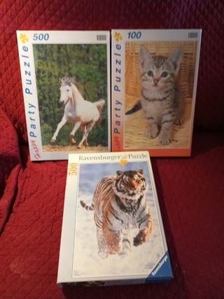 Puzzles de animales nuevos sin abrir. 