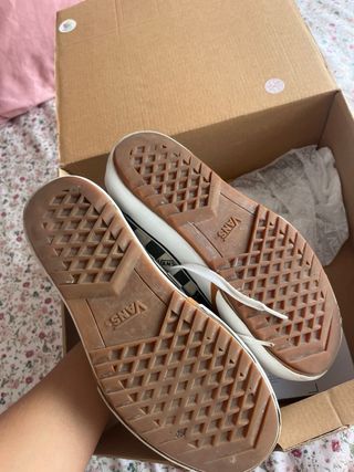 Vans de cuadros plataforma sk8 hi stacked