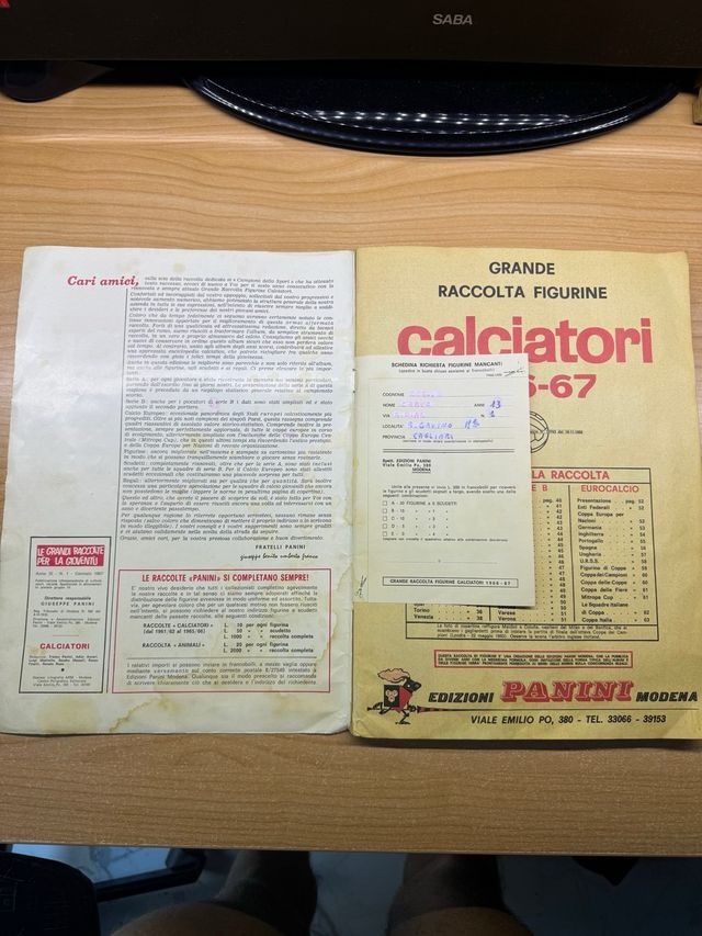 Album calciatori Panini 1966 67