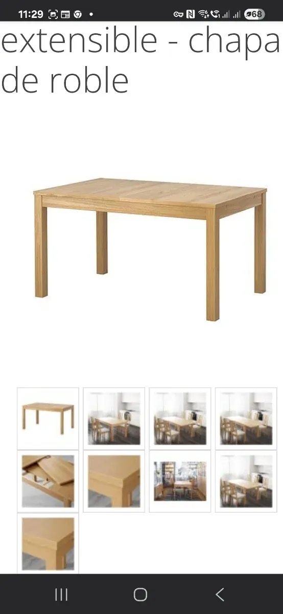 Mesa comedor extensible