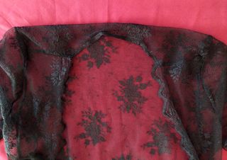 Kimono largo de encaje negro. T. única HALLOWEEN