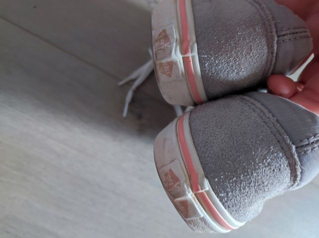 Vans 38.5 gris y rosa