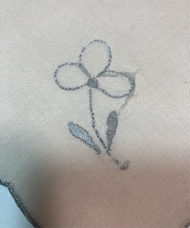 6 Tovaglioli da tè in Cotone Nuovi Ricamati