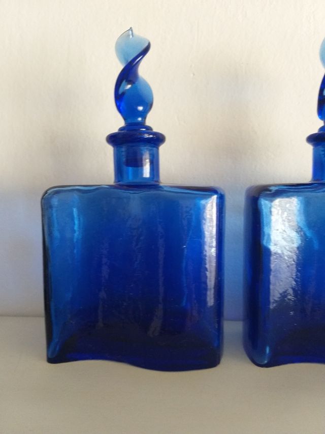 Flacon cristal azul