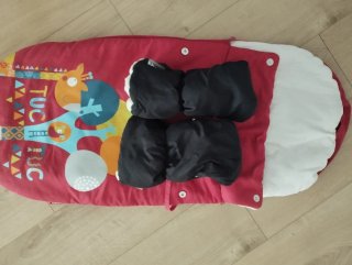 Saco carrito invierno tuc tuc animales y guantes