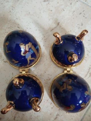 Portagioie a due uova stile Fabergé