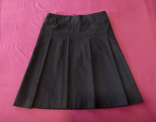 Falda de tablas negra. XL