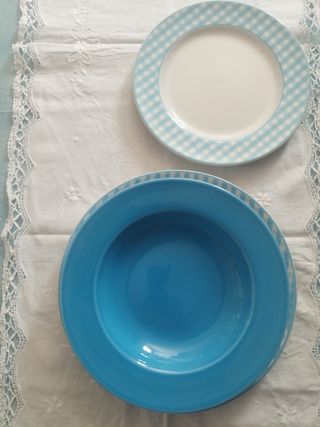 Vajilla Pontesa azul 