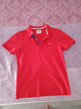 Polo Tommie Jeans rojo XS