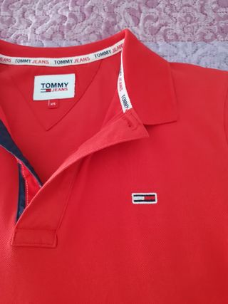 Polo Tommie Jeans rojo XS